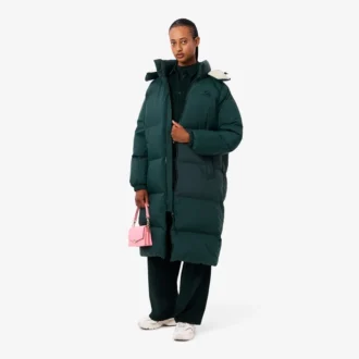 Lång oversized dunjacka för dam