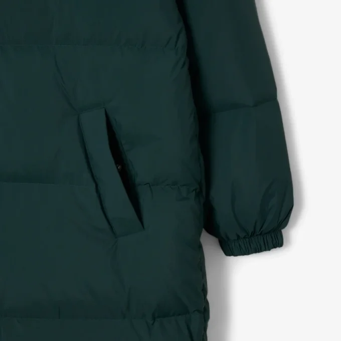 Lång oversized dunjacka för dam