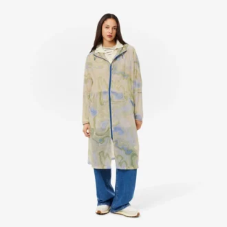Lång, vattenavvisande parkas i oversized-modell för dam