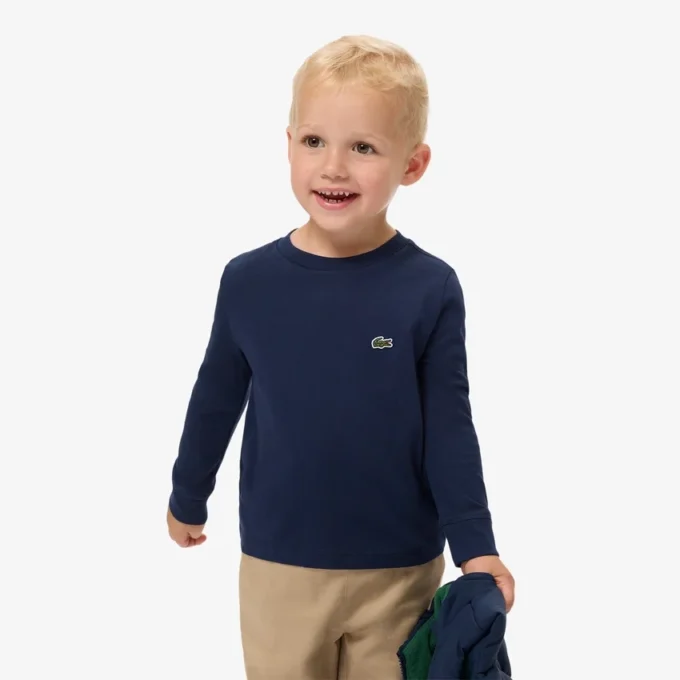 Långärmad bomullst-shirt för barn