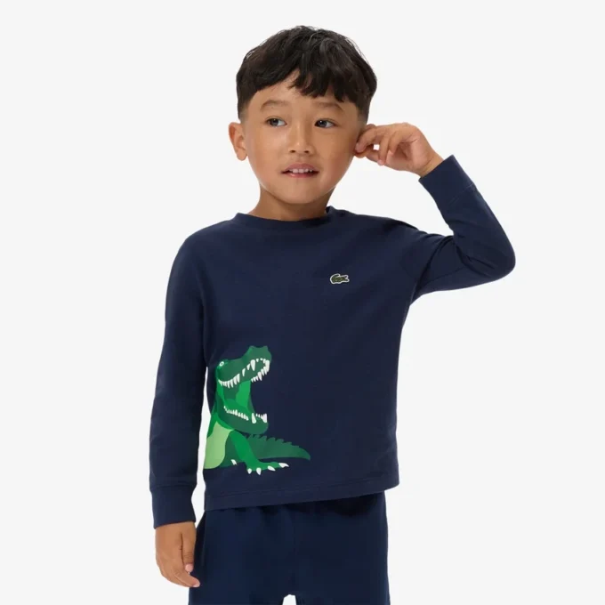 Långärmad bomullst-shirt för pojkar Långärmad bomullst-shirt för pojkar