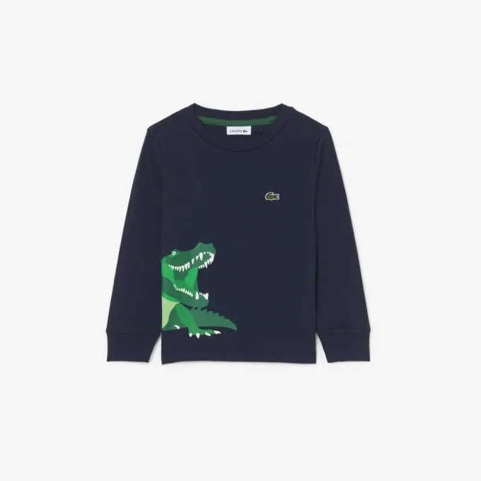 Långärmad bomullst-shirt för pojkar Långärmad bomullst-shirt för pojkar
