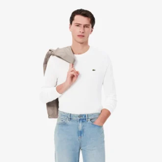 Långärmad Pima-bomullst-shirt för män