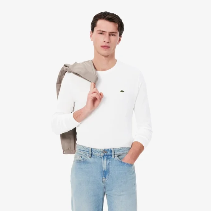 Långärmad Pima-bomullst-shirt för män Långärmad Pima-bomullst-shirt för män