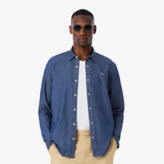 Lätt denimskjorta för män med normal passform