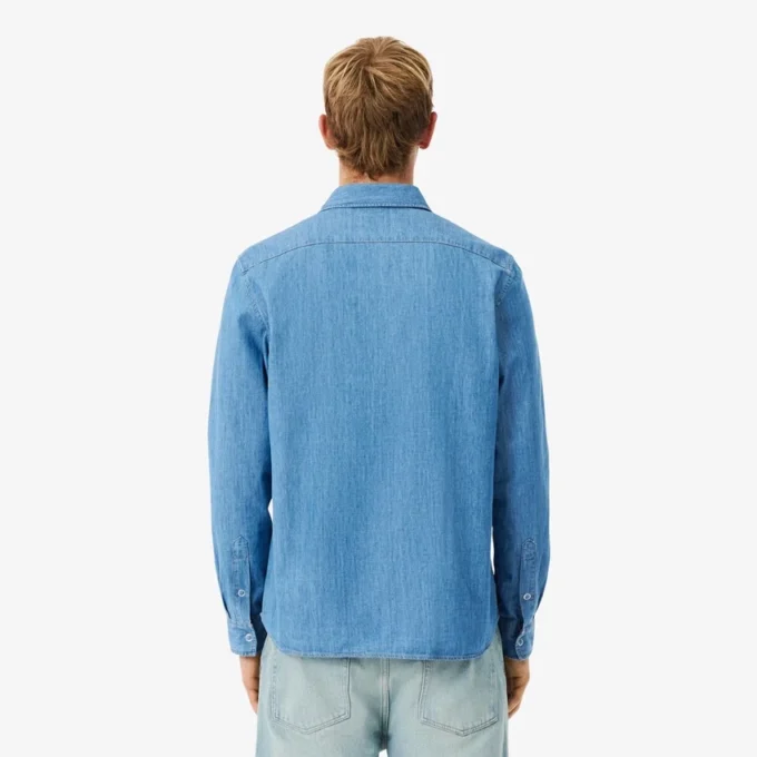 Lätt denimskjorta för män med normal passform