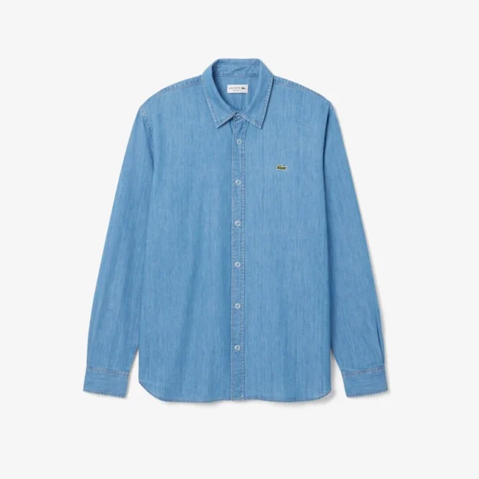 Lätt denimskjorta för män med normal passform