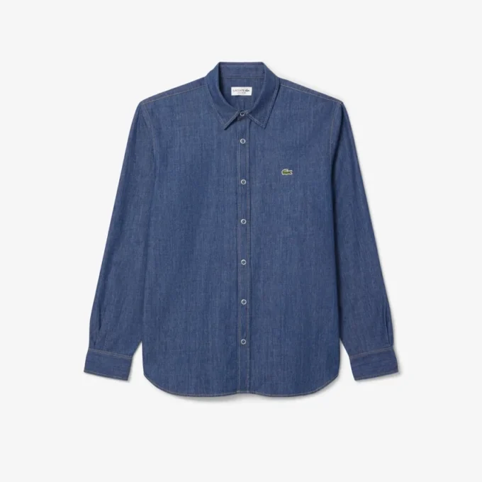 Lätt denimskjorta för män med normal passform Lätt denimskjorta för män med normal passform