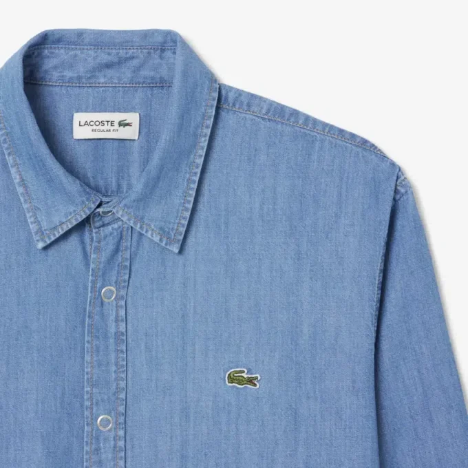 Lätt denimskjorta för män med normal passform