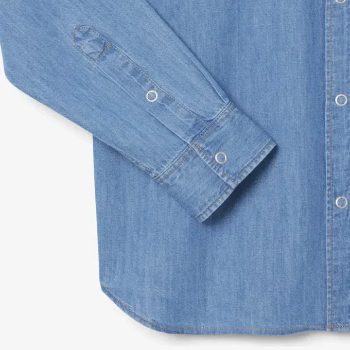 Lätt denimskjorta för män med normal passform
