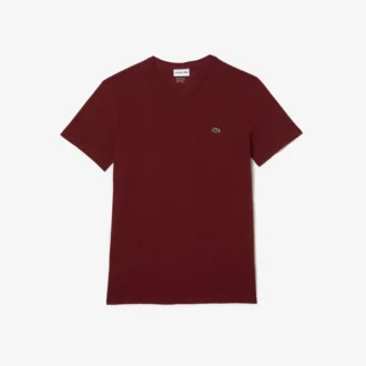 Lätt V-ringad Pima-bomullst-shirt för herr