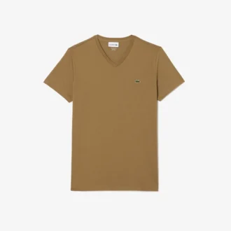 Lätt V-ringad Pima-bomullst-shirt för herr