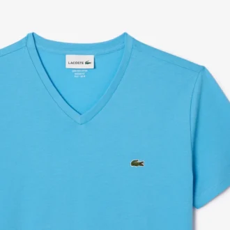 Lätt V-ringad Pima-bomullst-shirt för herr