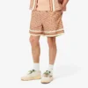 Lätta shorts med monogramtryck för herr