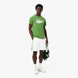 Lätta tennisbyxor med färgblock och ränder för herr