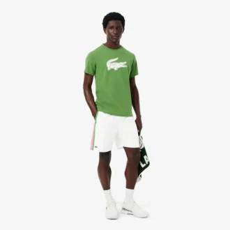Lätta tennisbyxor med färgblock och ränder för herr
