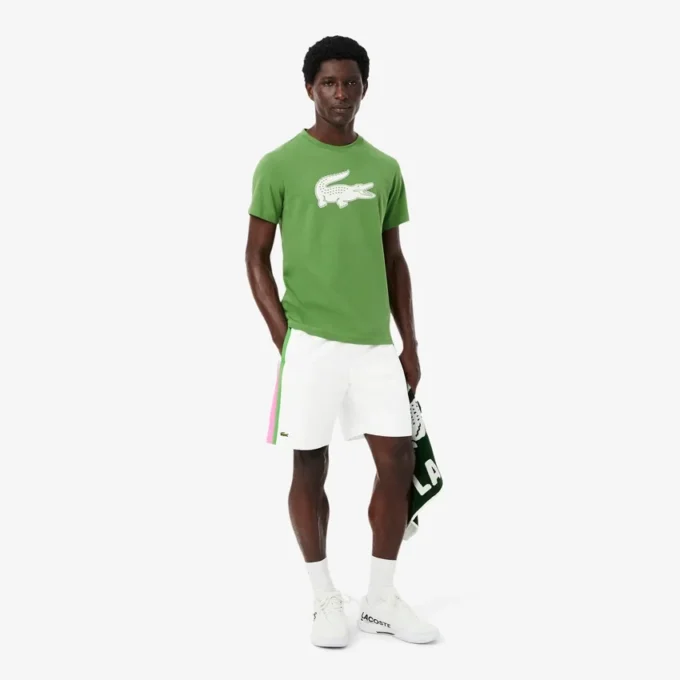 Lätta tennisbyxor med färgblock och ränder för herr