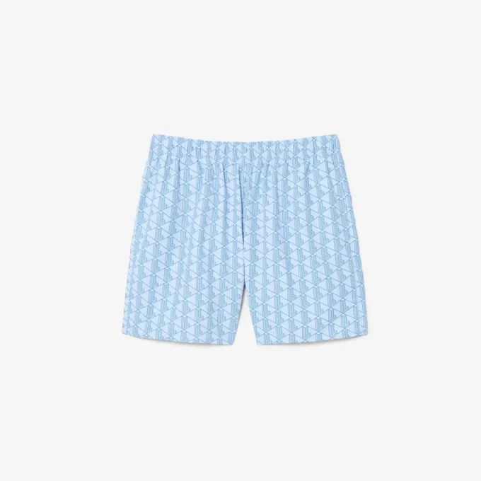 Mellanglånga boxerkalsonger med monogramtryck Mellanglånga boxerkalsonger med monogramtryck