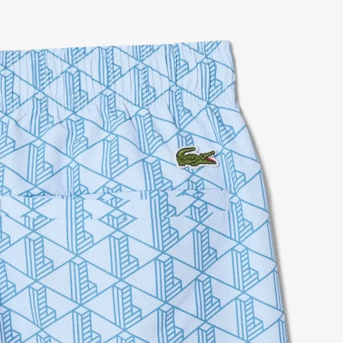 Mellanglånga boxerkalsonger med monogramtryck Mellanglånga boxerkalsonger med monogramtryck