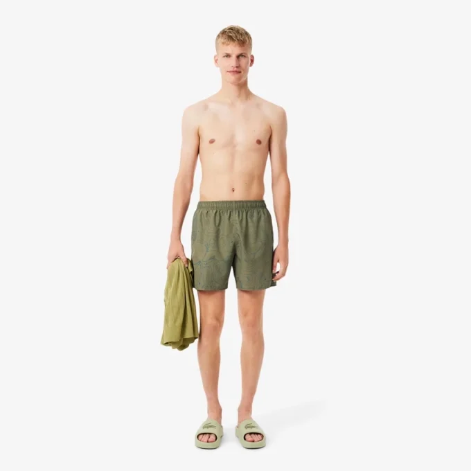 Midslånga boxerkalsonger med tryck för män Midslånga boxerkalsonger med tryck för män