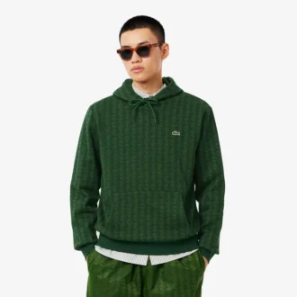 Monogram-fleecehoodie för herr