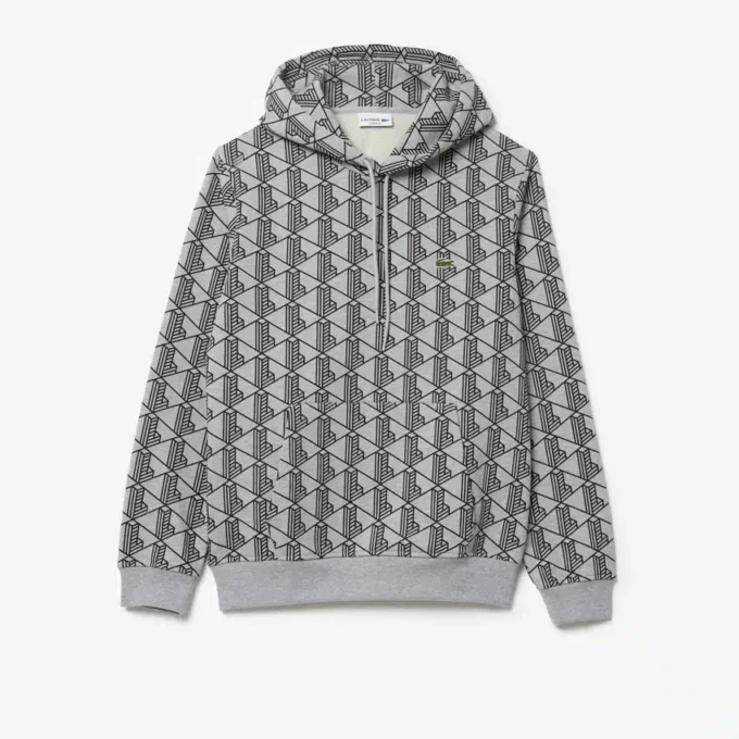 Monogram-fleecehoodie för herr Monogram-fleecehoodie för herr