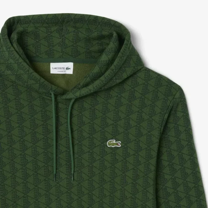 Monogram-fleecehoodie för herr Monogram-fleecehoodie för herr