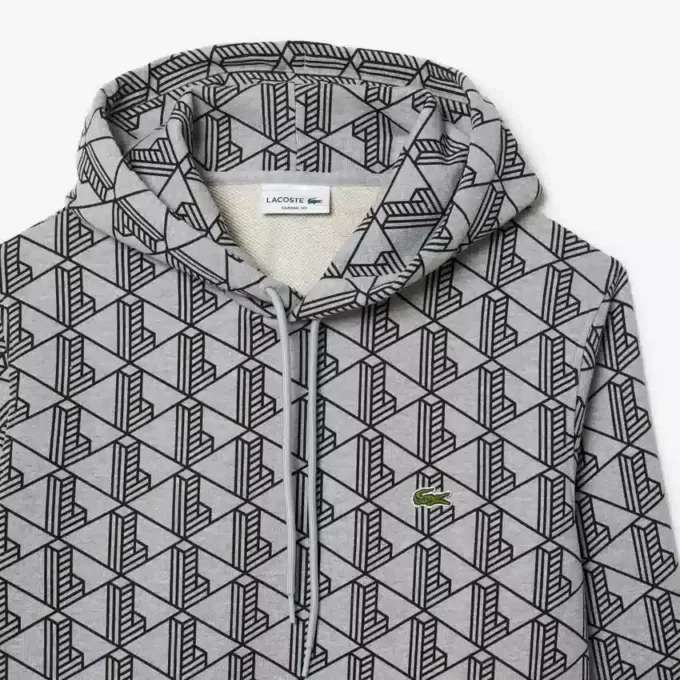 Monogram-fleecehoodie för herr Monogram-fleecehoodie för herr