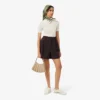 Oversized bermudashorts i plisserad ullblandning