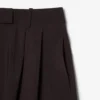 Oversized bermudashorts i plisserad ullblandning