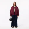 Oversized bomberjacka med ribbade ärmslut för dam Oversized bomberjacka med ribbade ärmslut för dam