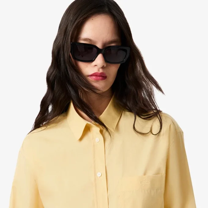 Oversized bomullsskjorta med knappar för dam Oversized bomullsskjorta med knappar för dam