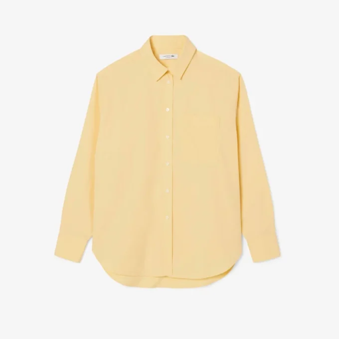 Oversized bomullsskjorta med knappar för dam Oversized bomullsskjorta med knappar för dam