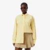 Oversized bomullsskjorta med knappar för dam Oversized bomullsskjorta med knappar för dam