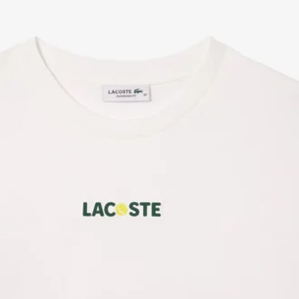 Oversized bomullst-shirt med bolltryck för dam