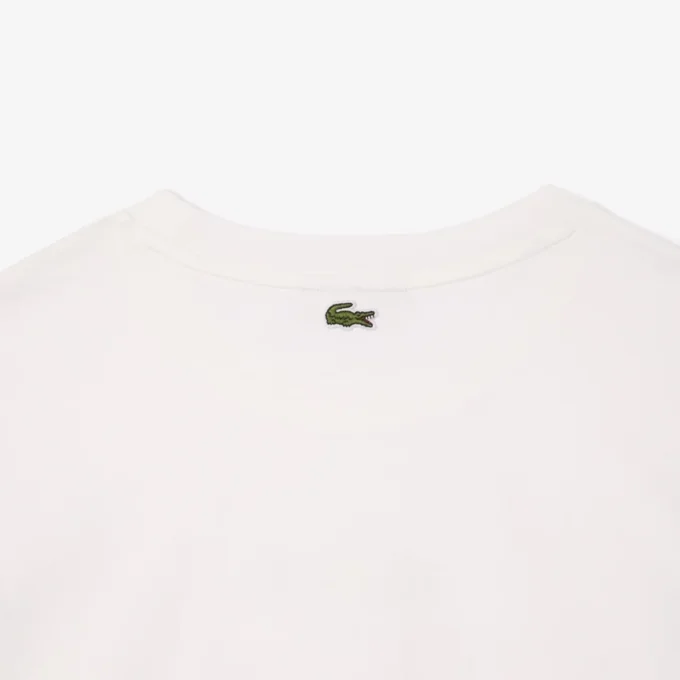 Oversized bomullst-shirt med bolltryck för dam