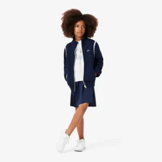 Oversized bomullst-shirt med tryck för flickor