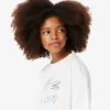 Oversized bomullst-shirt med tryck för flickor Oversized bomullst-shirt med tryck för flickor