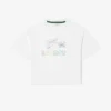 Oversized bomullst-shirt med tryck för flickor Oversized bomullst-shirt med tryck för flickor