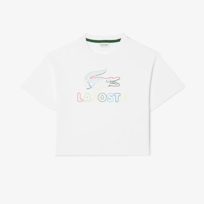 Oversized bomullst-shirt med tryck för flickor Oversized bomullst-shirt med tryck för flickor