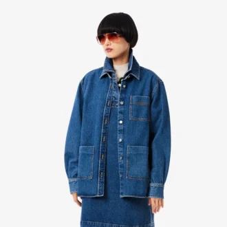 Oversized denimskjorta för dam