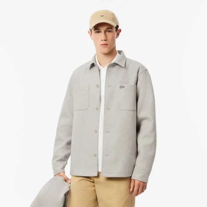 Oversized flanellskjorta för herr