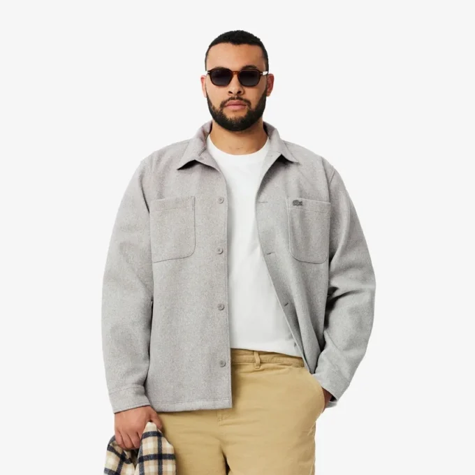 Oversized flanellskjorta för herr