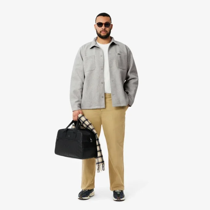 Oversized flanellskjorta för herr