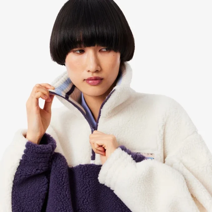Oversized fleecesweatshirt med hög hals för dam Oversized fleecesweatshirt med hög hals för dam