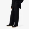 Oversized, lediga kostymbyxor i piqué Oversized, lediga kostymbyxor i piqué