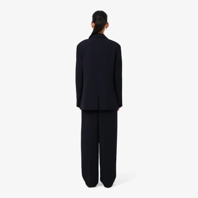 Oversized, lediga kostymbyxor i piqué Oversized, lediga kostymbyxor i piqué