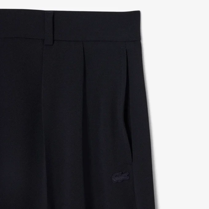 Oversized, lediga kostymbyxor i piqué Oversized, lediga kostymbyxor i piqué