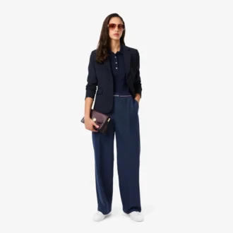 Oversized plisserade byxor i ullblandning för dam Oversized plisserade byxor i ullblandning för dam
