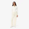 Oversized plisserade flanellbyxor för dam Oversized plisserade flanellbyxor för dam
